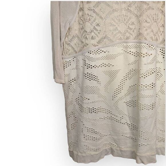 Chicos Womens Sweater Sz Medium Crochet‎ Knitted Coverup Cardigan Cottagecore - Picture 7 of 13